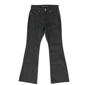 MICHAEL KORS Black High Waist Flare Jeans Size 6 x 32"